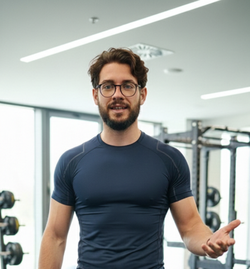 Ritratto professionale di Daniele Tavani in palestra
